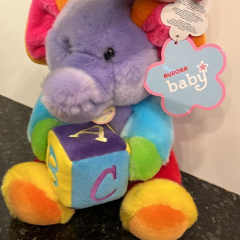 Aurora BABY Elephant Musical with Alphabet Block - Picture 3 of 7
